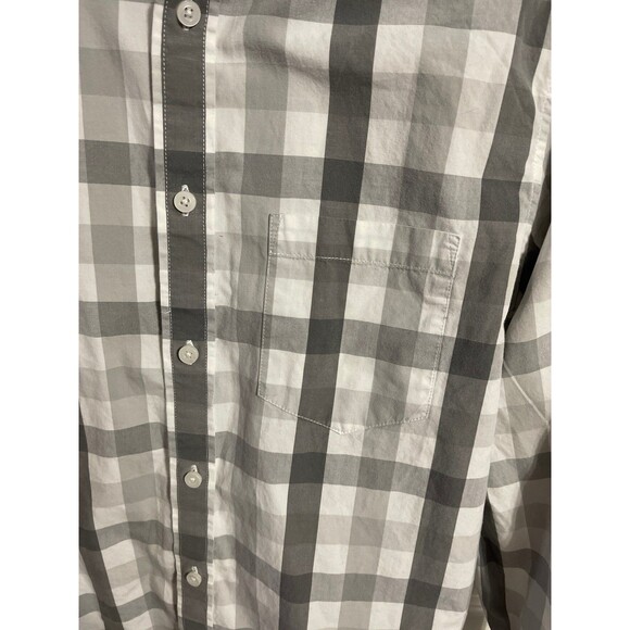 Merona Long Sleeve Gray Plaid Shirt Size S - Picture 4 of 5